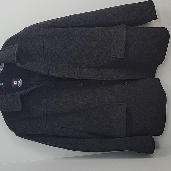 CHAPS Charcoal Gray Wool Coat - Picture 9 of 12